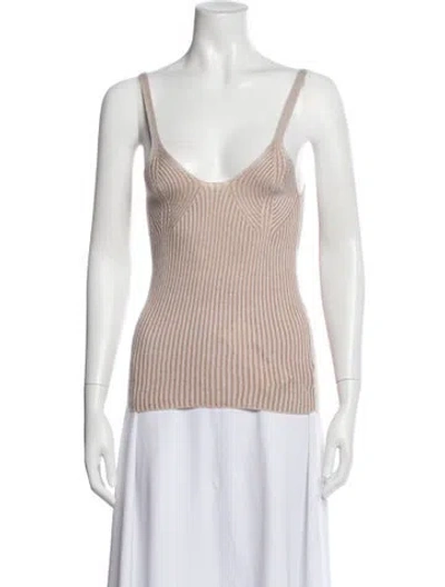 Pre-owned Mara Hoffman V-neck Sleeveless Top In Purple