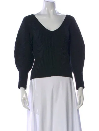 Pre-owned Mara Hoffman V-neck Sweater In Black