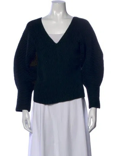 Pre-owned Mara Hoffman V-neck Sweater In Black