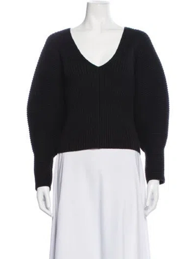 Pre-owned Mara Hoffman V-neck Sweater In Black