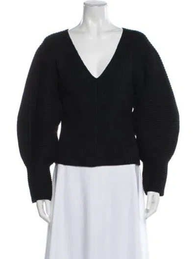 Pre-owned Mara Hoffman V-neck Sweater In Blue