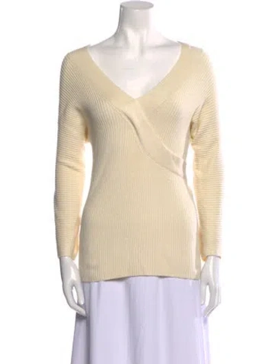 Pre-owned Mara Hoffman V-neck Sweater In Neutral