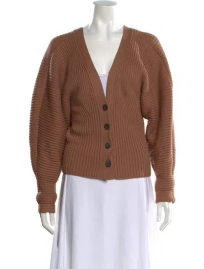 Pre-owned Mara Hoffman V-neck Sweater In Neutral