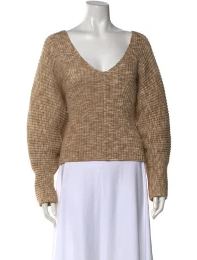 Pre-owned Mara Hoffman V-neck Sweater In Neutrals