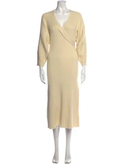 Pre-owned Mara Hoffman V-neck Sweater W/ Tags In Neutrals