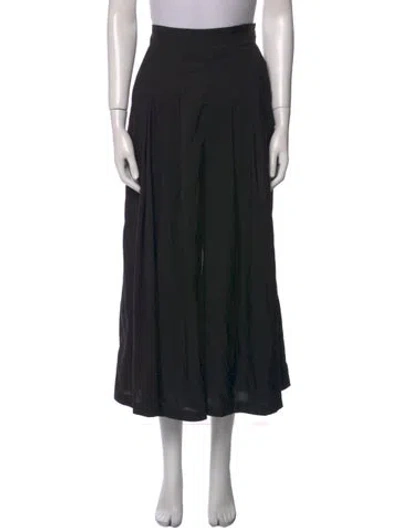 Pre-owned Mara Hoffman Wide Leg Pants In Black