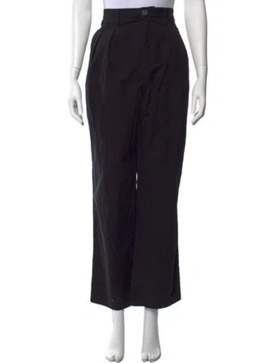 Pre-owned Mara Hoffman Wide Leg Pants In Black