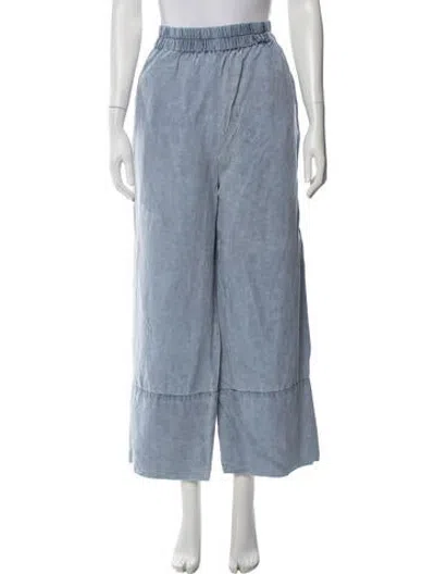 Pre-owned Mara Hoffman Wide Leg Pants In Blue