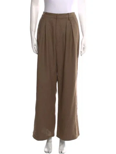 Pre-owned Mara Hoffman Wide Leg Pants In Brown