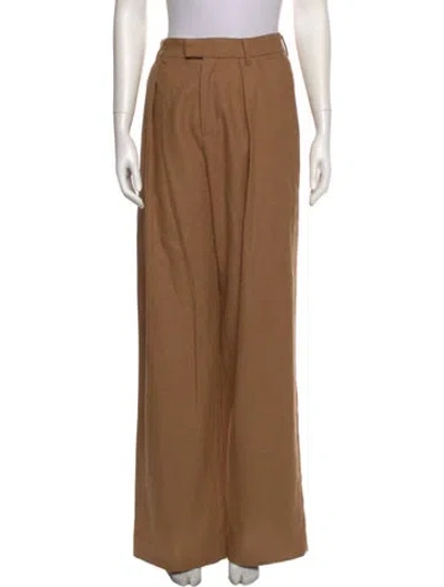 Pre-owned Mara Hoffman Wide Leg Pants In Brown