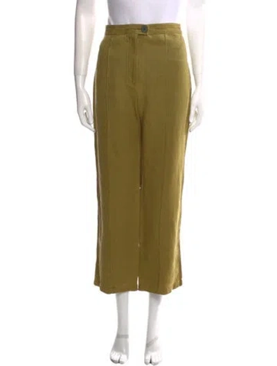 Pre-owned Mara Hoffman Wide Leg Pants In Green