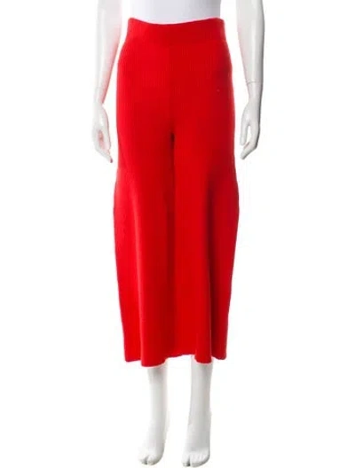 Pre-owned Mara Hoffman Wide Leg Pants In Red