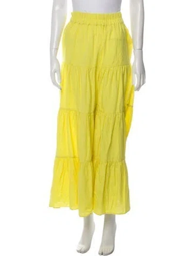 Pre-owned Mara Hoffman Wide Leg Pants W/ Tags In Yellow