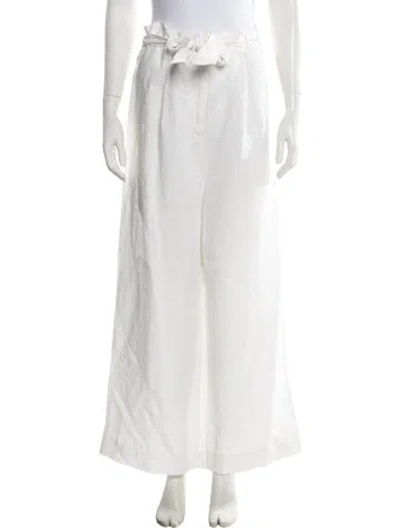 Pre-owned Mara Hoffman Wide Leg Pants In White