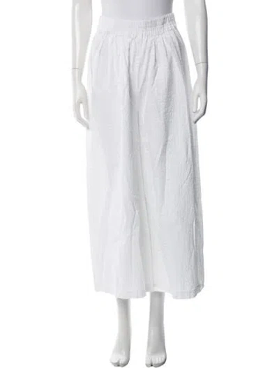 Pre-owned Mara Hoffman Wide Leg Pants In White