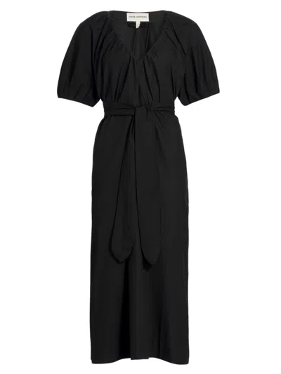 Mara Hoffman + Net Sustain Alora Belted Organic Cotton Midi Dress In Black