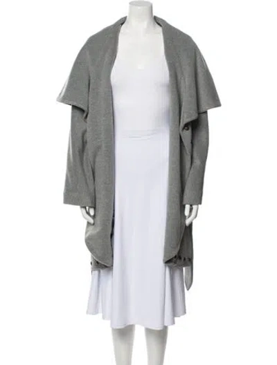 Pre-owned Mara Hoffman Wool Coat In Gray