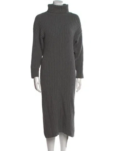 Pre-owned Mara Hoffman Wool Long Dress In Gray
