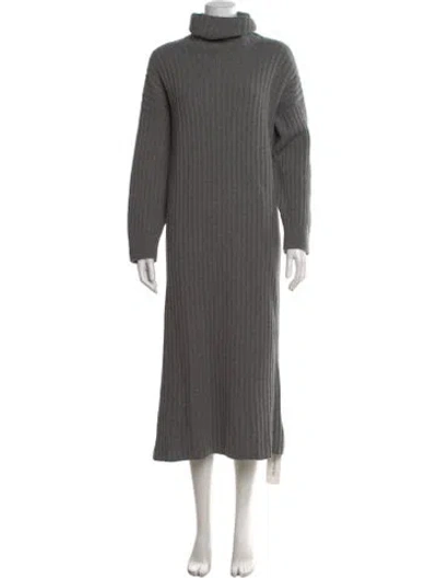 Pre-owned Mara Hoffman Wool Long Dress In Gray