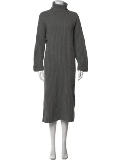 Pre-owned Mara Hoffman Wool Long Dress In Gray