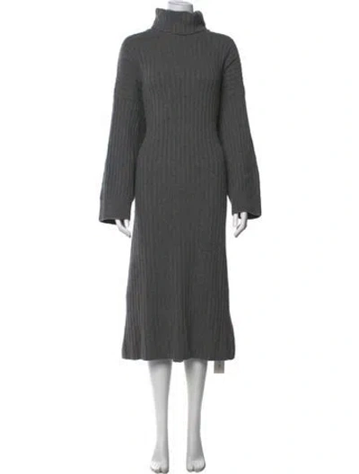 Pre-owned Mara Hoffman Wool Long Dress In Grey