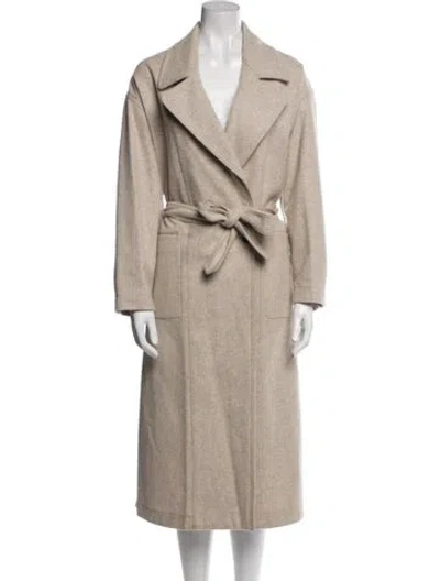 Pre-owned Mara Hoffman Wool Trench Coat In Multi