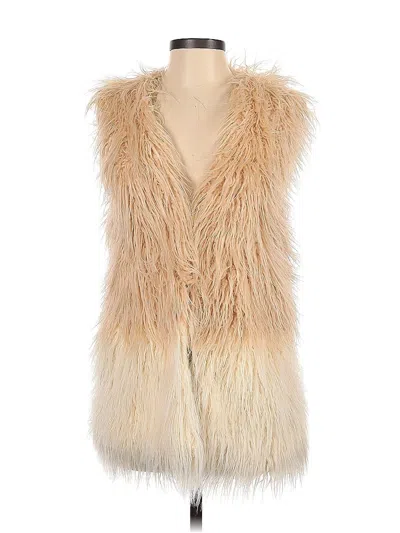 Pre-owned Marabelle Faux Fur Vest In White