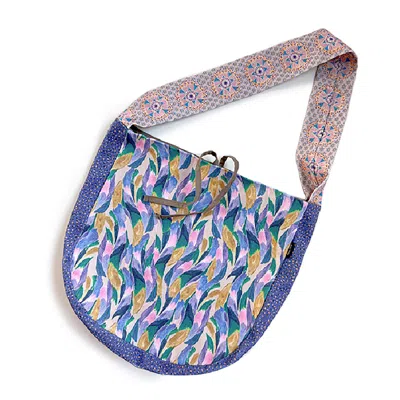 Maraethra Women's Dancing Tree Daily Cotton Bag In Blue/pink/purple