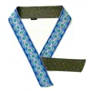 Maraethra Women's Flower Bomb Silk Tie Scarf Blue In Blue