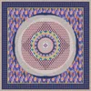 Maraethra Women's Modern Forest Silk Square Scarf In Blue/orange/purple