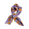 Maraethra Women's Pretty Trunk Wide Silk Tie Scarf Orange Purple Mix In Orange/purple