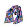 Maraethra Women's Pretty Trunk Wide Silk Tie Scarf Pink Blue Mix In Blue/pink