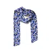 Maraethra Women's Warm Hearted Silk Tie Scarf Blue In Blue
