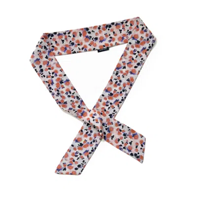 Maraethra Women's Warm Hearted Silk Tie Scarf Orange
