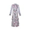 Maraliana Women's Amara Silk Floral Dress- Grey In Gray