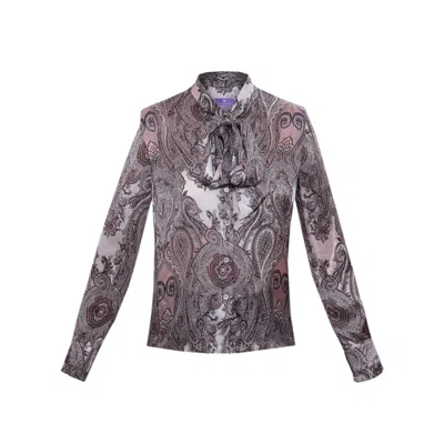 Maraliana Women's Amelia Paisley Print Silk Shirt In Pink