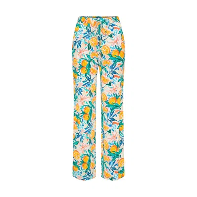 Maraliana Women's Anabel Orange Print Viscose Pants In Multi