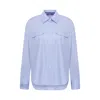 Maraliana Women's Ava Oversized Cotton Shirt-blue In Blue