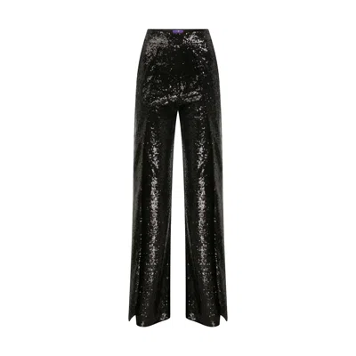 Maraliana Women's Midnight Sequin Pants With Front Slit Black