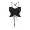MARALIANA WOMEN'S SAMAN BUTTERFLY CROP TOP BLACK