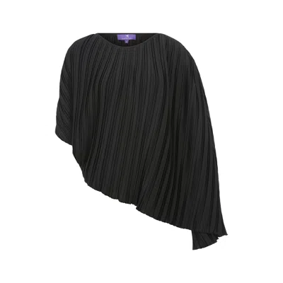 Maraliana Women's Zozo Asymmetric Pleated Top Black