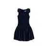 Maraliana Women's Blue Juliet Sweetheart Neckline Velvet Mini Dress Navy In Blue