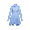 Maraliana Women's Lia Blue-white Stripped Short Dress In Blue
