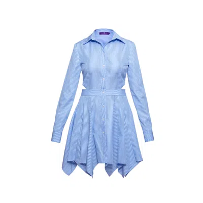 Maraliana Women's Lia Blue-white Stripped Short Dress