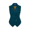 Maraliana Women's Green Ivy Wool Vest With Embroidery In Green