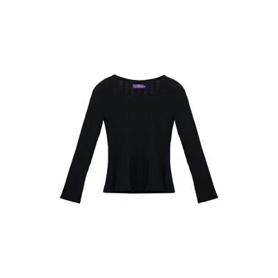 Maraliana Women's Isabella Knitted Peplum Top- Black