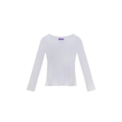 Maraliana Women's Isabella Knitted Peplum Top- White