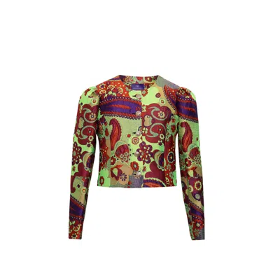 Maraliana Women's Luna Brocade Short Jacket In Yellow