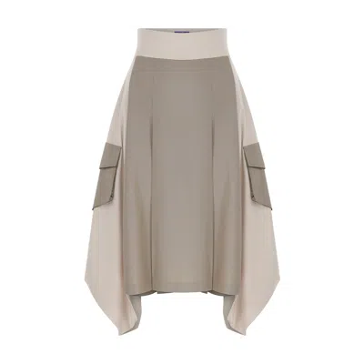 Maraliana Women's Neutrals Azalia Wool Asymmetric Skirt In Gray