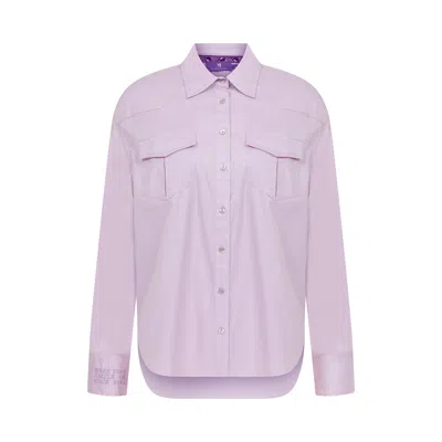 Maraliana Women's Pink / Purple Aria Oversized Cotton Shirt-purple In Pink/purple